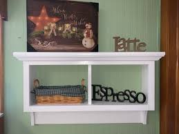 Cubby Coat Rack Wall Shelf With Crown