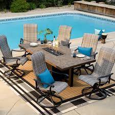 Fire Table Patio Dining Set