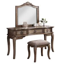 poundex wooden makeup vanity set desk