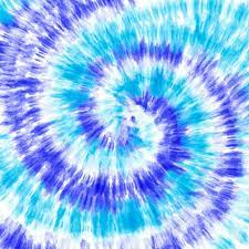 Tye Dye Blue Turquoise White Spiral