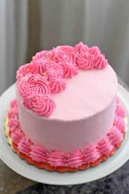 a pink ercream cake to celebrate