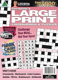 I only have a couple minutes. Large Print Crosswords Magazine Lovatts Crossword Puzzles Games Trivia