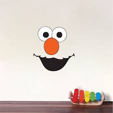 Elmo Face Kids Wall Decals Elmo
