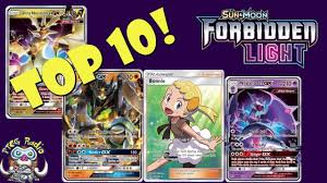 Top 10 Pokemon Cards From Forbidden Light Set Review Youtube