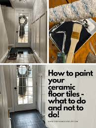 how to paint your ceramic floor tiles