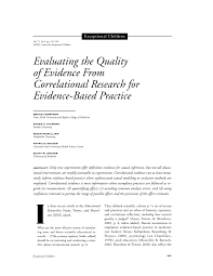 Pdf Evaluating The Quality Of Evidence From Correlational