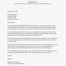 salary increase letter template for