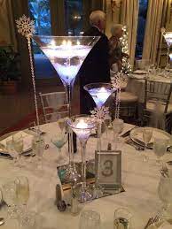 Martini Glass Centerpieces For A Winter