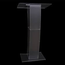 Lectern Pulpit Clear Curved Plexiglass