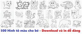 500 hình tô màu cho bé download và in dễ dàng - tô màu đồ vật, động vật,  chữ số, chữ cái