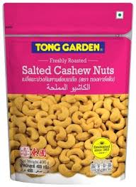 freshly roasted salted cashew nuts