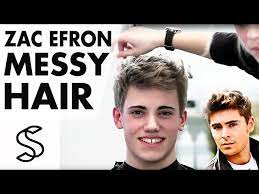 How to ask for it: Zac Efron Messy Hair Medium Length Mens Hairstyle Professional Guide Youtube