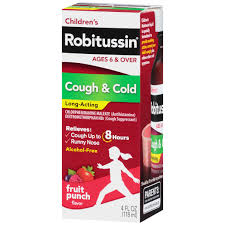 children s robitussin long acting cough cold liquid fruit punch 4 fl oz walmart