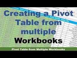 pivot from multiple workbooks using