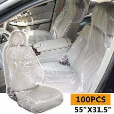 100pcs Disposable Clear Car Seat Covers