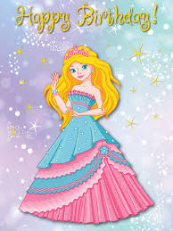 Happy Birthday Princess Greeting Card: A1642 - Artom Graphics