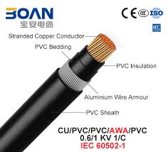 cu pvc pvc awa pvc power cable 0 6 1