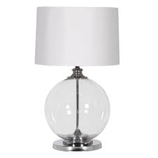 Glass Ball White Table Lamp 71 Cm Glass