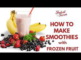 healthy smoothies with frozen fruit
