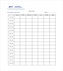 19 timetable templates in word