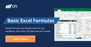 Basic Excel Formulas List Of