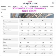 Vineyard Vines Size Chart World Of Menu And Chart With