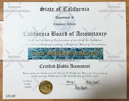 fake california cpa certificate