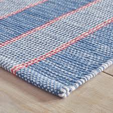 dash albert camden stripe denim handwoven cotton rug 2 5 x8