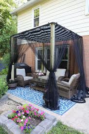 diy canopy shade with mosquito net