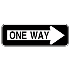 UNICOR Shopping: ONE WAY RIGHT POINTING ARROW Sign