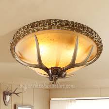 Antler Ceiling Lamp Mount Lights Rustic Lighting Fixtures Buyantlerchandelier Com