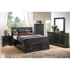Louis Philippe Storage Bed Queen With