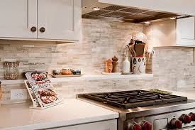 Kitchen backsplash designs goes all the way down to the bottom of wall cabinets provide the final. Travertine Tile Backsplash Ideas In Exclusive Kitchen Designs