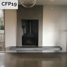 concrete fireplace custom design