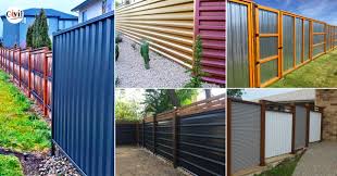attractive corrugated metal fence ideas