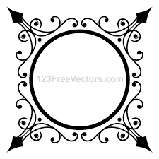 circle ornate frame free vector