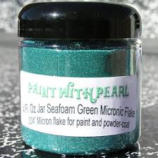 Seafoam Metal Flake Paint Pearls