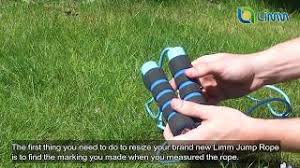 Before you begin jumping rope, it's a good idea to size your rope to suit your needs. Limm Jump Rope How To Adjust Your Length Youtube