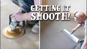 smoothing an uneven concrete floor