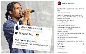 Back in 2015, scott jumped at a fan who thought he was rocky, telling them, not motherfuckin' asap, bitch. last year, rocky talked about the alleged weirdness between the two of them with rosenberg on. Funk Flex Says Travis Scott Took Asap Rocky S Swag