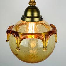 Amber Pendant Lamp Italy 1960s