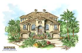 Welcome to the luxury house plans collection! Mediterranean House Plan Coastal Tuscan Style Beach Home Floor Plan