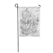 We miss you coloring page. Buy Rose Flower Word Love Outline Drawing Coloring Page Book Garden Flag Decorative Flag House Banner 28x40 Inch By Andrea Marcias On Dot Bo