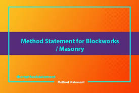 Method Statement For Blockworks Masonry