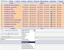 editing a database using phpmyadmin