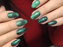 emerald green nails fresh designs