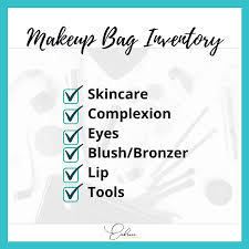 my makeup bag inventory checklist