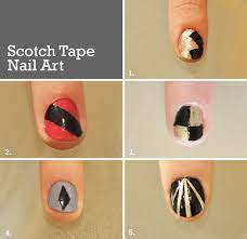 5 nail art designs to try with scotch tape