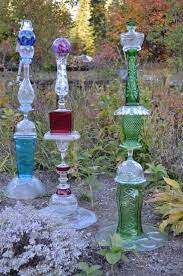 Garden Totems Recycled Glass