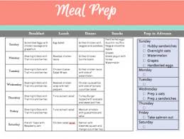 Meal Prep Tip 2 Fill In A Weekly Meal Prep Calendar With Free